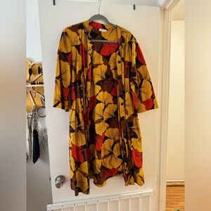 Ginko Leaf Print Zuri dress